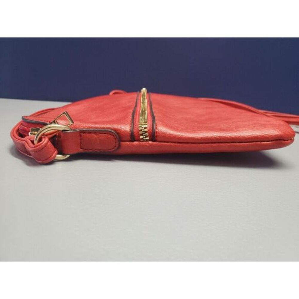 DS Bag Crossbody Bags‎ Womens Red Dual Tassel Vegan Shoulder Adjustable Strap - Picture 7 of 12